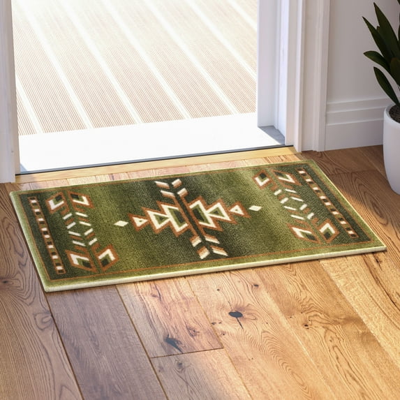 Masada Rugs Southwest , Area Rug (2 Feet X 3 Feet) Mat, Green