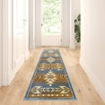 thumbnail image 1 of Masada Rugs Southwest , Area Rug (2 Feet X 7 Feet 3 Inch) Runner, Blue, 1 of 6