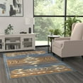 thumbnail image 1 of Masada Rugs Southwest , Area Rug (5 Feet X 7 Feet ), Blue, 1 of 7