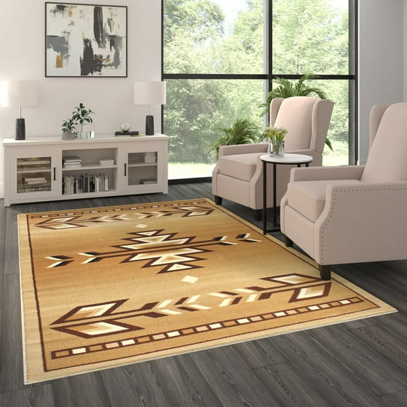 Masada Rugs Southwest , Area Rug (6 Feet X 9 Feet), Beige