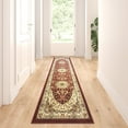 thumbnail image 1 of Masada Rugs Traditional Runner Rug Burgundy Bellagio 401 (2 Feet X 7 Feet 3 Inch), 1 of 6