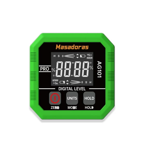 Masadoras Digital Angle Finder Gauge Magnetic Protractor for Woodworking, Construction