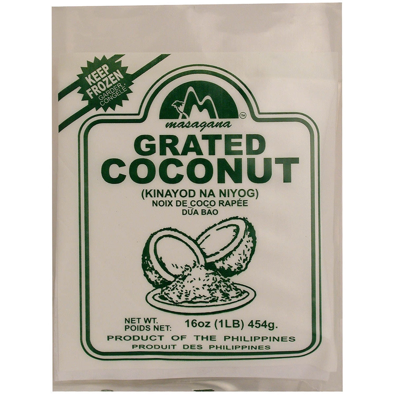 Masagana Frozen Grated Coconut - 16 oz