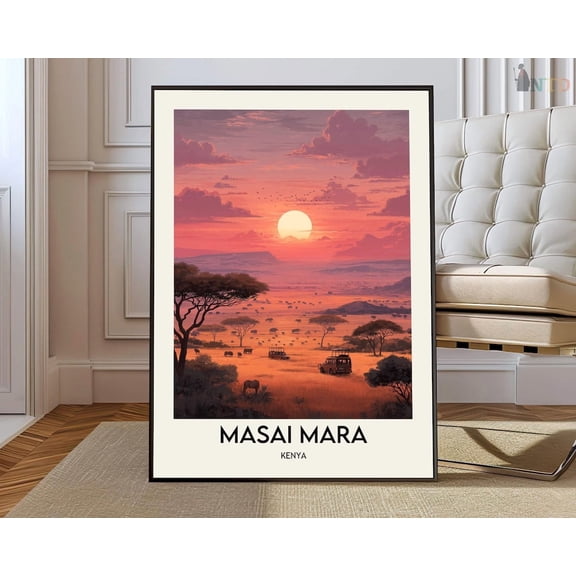 Masai Mara Wildlife Poster Unframed Paper Print