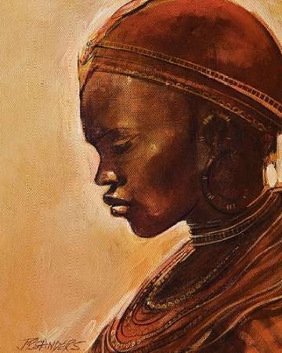 Masai Woman II Canvas Art - Jonathan Sanders (24 x 30)
