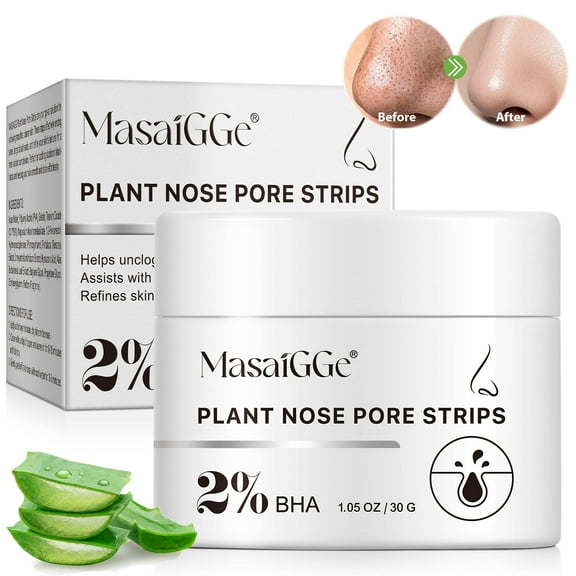 MasaiGGe Blackhead Remover - Plant Nose Pore Strips - Peel Off Nose Mask Blackhead Mask- Deep Cleansing, 30g