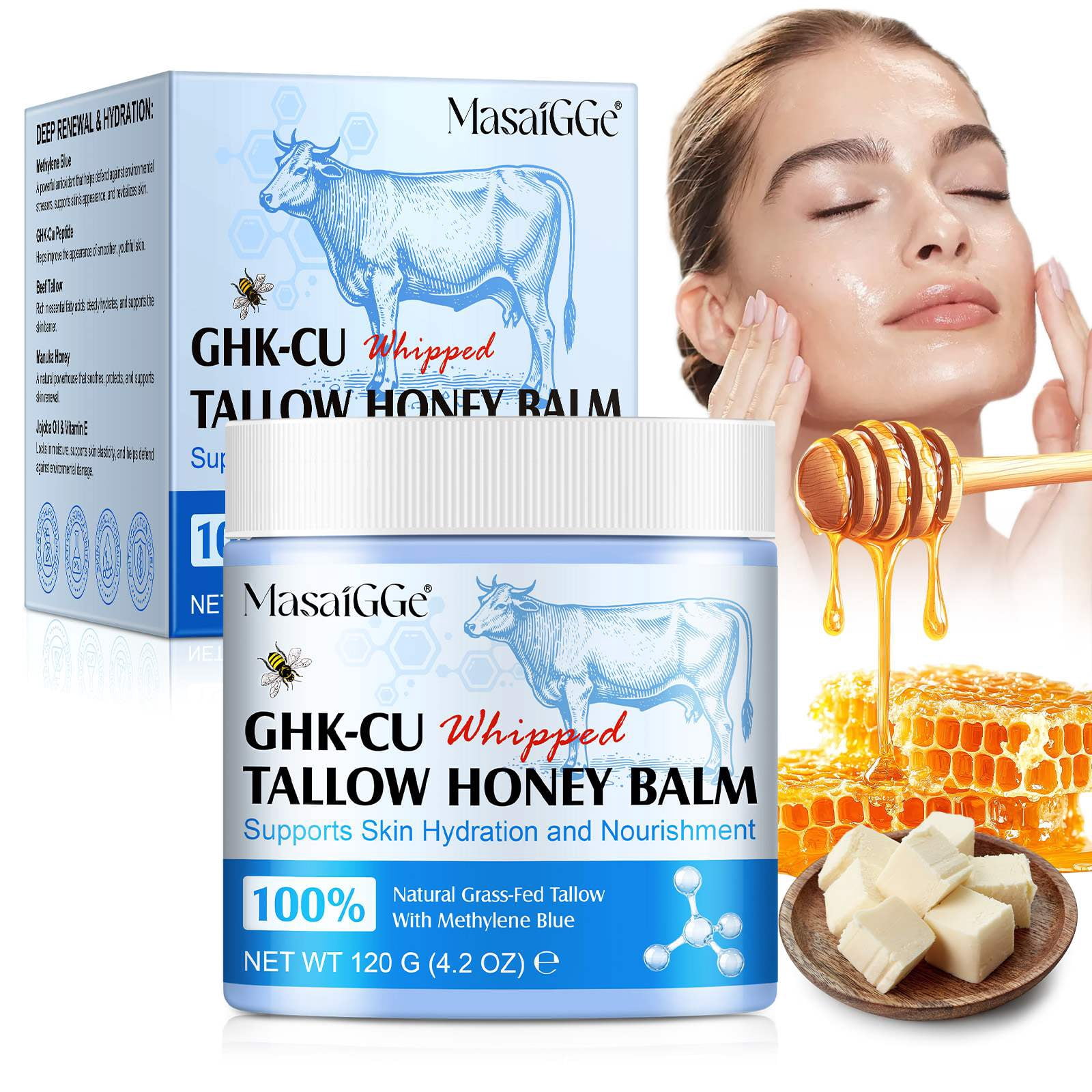 ghk cu whipped RT1 | 100 ml  Research Tallow with GHK-Cu light nourishment. Copper Peptides GHK-Cu Beef Tallow
