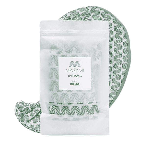 MASAMI Quick Dry Hair Towel | Sustainable | No Frizz | Fast Drying | Super Absorbent | Prevents Hair Damage