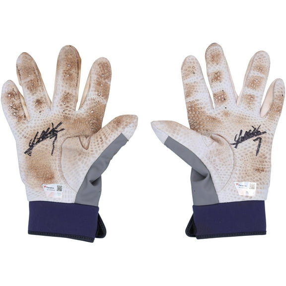 Masataka Yoshida Boston Red Sox Autographed Game-Used White and Gray Under Armour Batting Gloves from the 2023 MLB Season - RG13309444-45 - Fanatics Authentic Certified