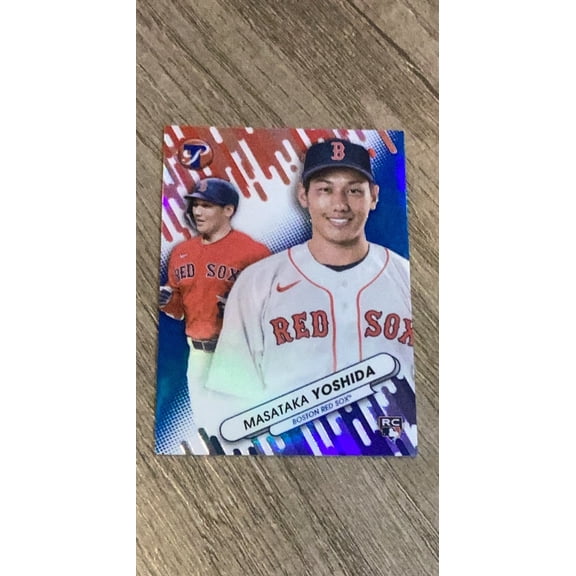 Masataka Yoshida MLB Boston Red Sox 2023 Topps Pristine FF-3 Fresh Faces Blue Refractor numbered /75 trading card