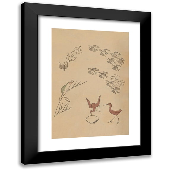 Masayoshi Kitao 11x14 Black Modern Framed Museum Art Print Titled - Choju Ryakugashiki, Pl.30 (1868-1912)