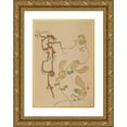thumbnail image 1 of Masayoshi Kitao 11x14 Gold Ornate Wood Frame and Double Matted Museum Art Print Titled - Choju Ryakugashiki, Pl.10 (1868-1912), 1 of 4