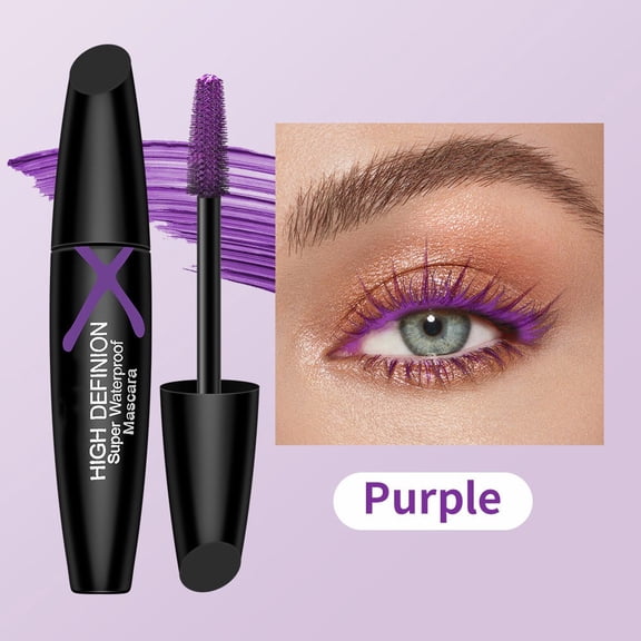 Mascara 6 Colors Set, Waterproof Volumizing Lengthening Mascara, Black White Blue Red Purple Brown, Long Lasting Smudge Proof, Cruelty Free Formula, 10ml