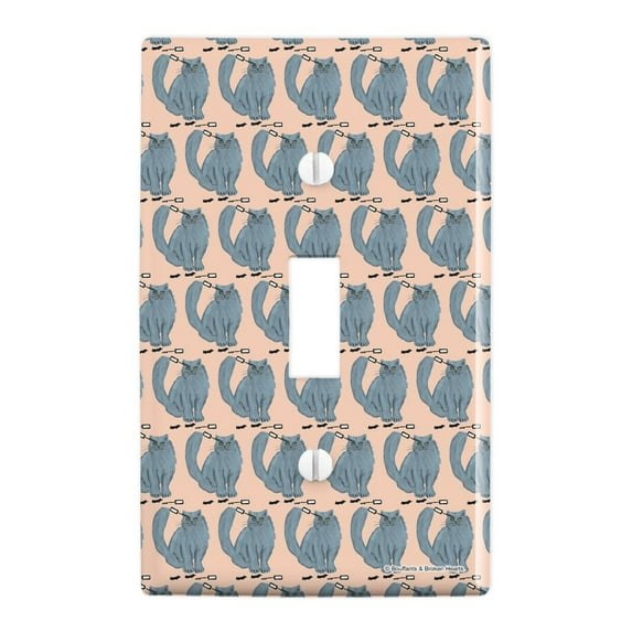 Mascara Cat Plastic Wall Decor Toggle Light Switch Plate Cover