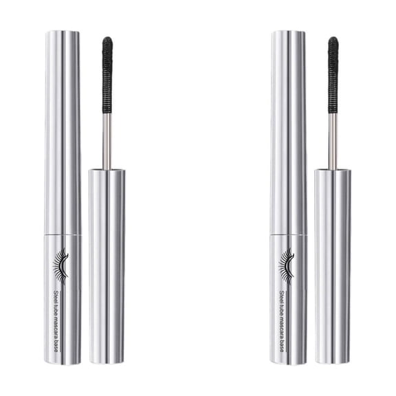 Mascara, Eyelash Curler, Long Lasting Curling Mascara with Small Steel Tube, Buildable Liquid Ink formula for Volume and Length without Clumping Or Flaking