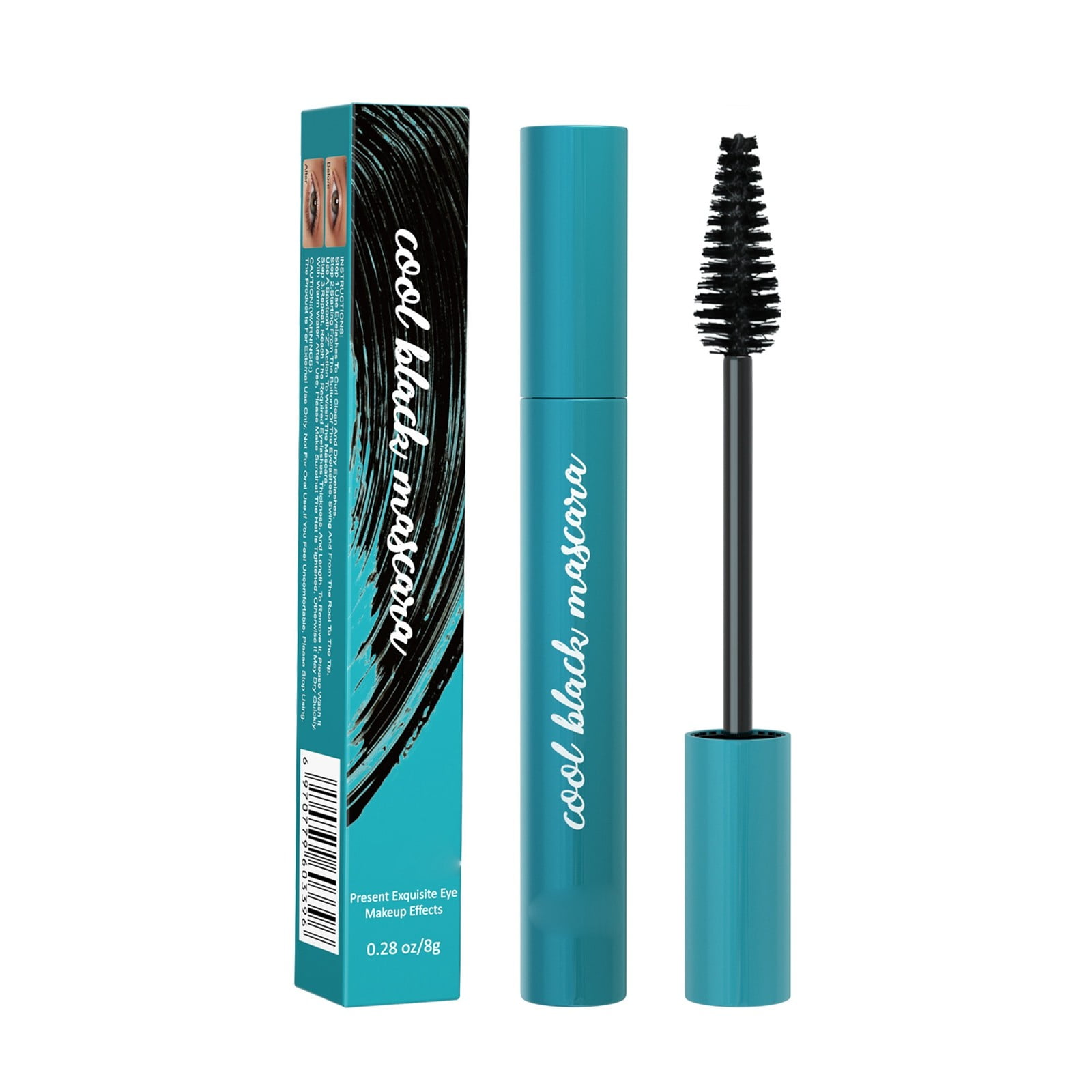 Mascara Long Thick Curled And Shaped Eyelashes Natural Makeup Dark Lasting Lengthen Volume 8281