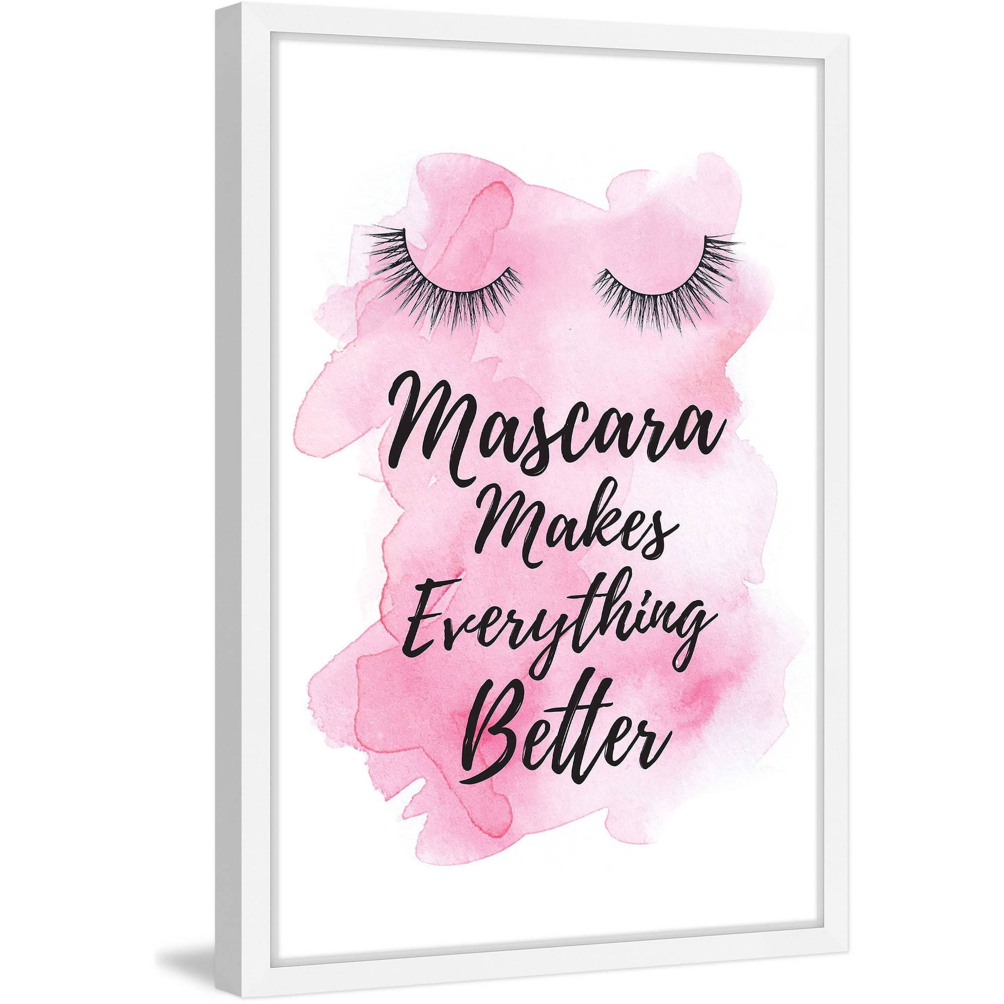 "Mascara Makes Pink" Framed Painting Print