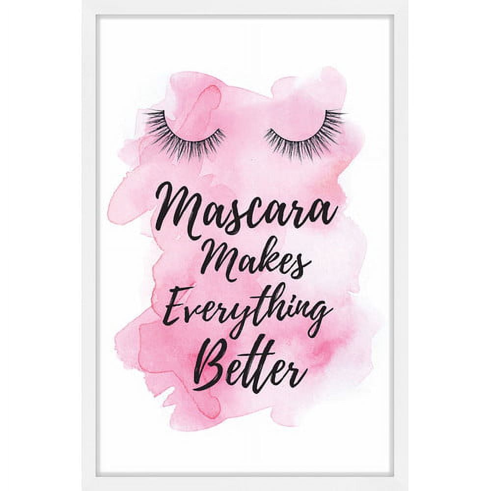 "Mascara Makes Pink" Framed Painting Print