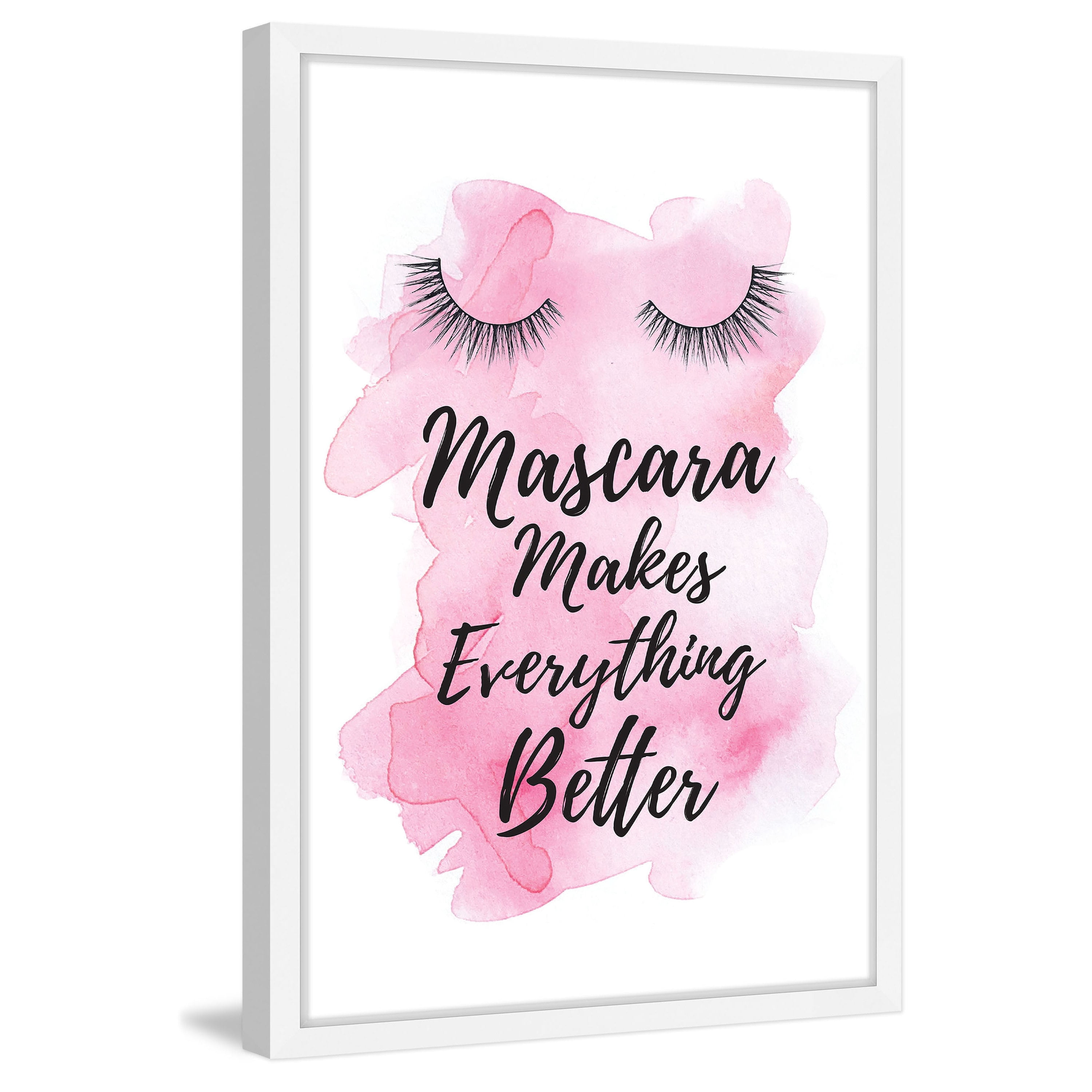 "Mascara Makes Pink" Framed Painting Print