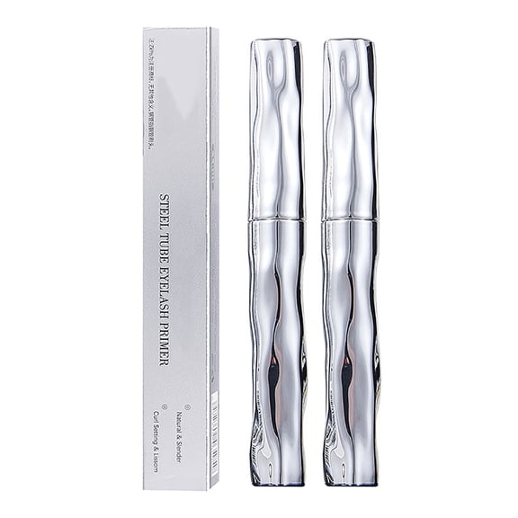 Mascara Steel Tube Long Lasting Curling, Waterproof and Sweat Proof Lengthening Formula, Smudge Resistant for All Day Wear, Defining Brush Head for Clump Free Natural Full Lashes