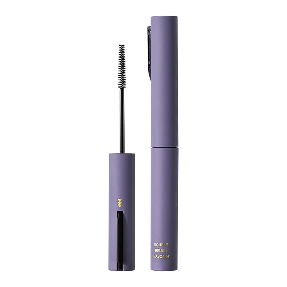 Mascara Volume and Length,Extentionist Mascara,Delicate Eyes Double-Brush Clear Eye Black Mascara - Long-Lasting Curling, Smudge-Proof, Precision Lash Styling(Multicolor black)