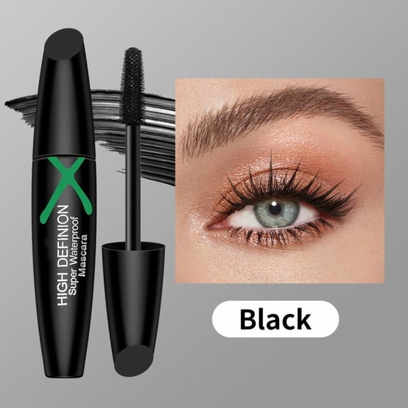 Mascara, Volumizing Lengthening Lash Mascara with Smooth Brush, Long Wearing Smudge Resistant Makeup for Daily and Party Use, 10ml