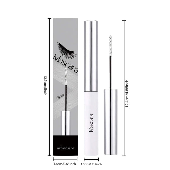Mascara Waterproof Curling Formula with Fine Clear Brush for Defined Lashes, Long Lasting Durable Wear, Smudge Resistant Eye Makeup, 5g Net Weight