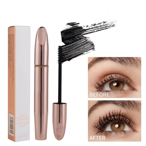 Mascara, Waterproof Mascara, Smudgeproof Mascara 10ml, Dense Natural Volume Length Curl Lash Mascara, Sweatproof Long-Lasting, No Clump Even Coating Brush, Lash Enhancing Base Mascara
