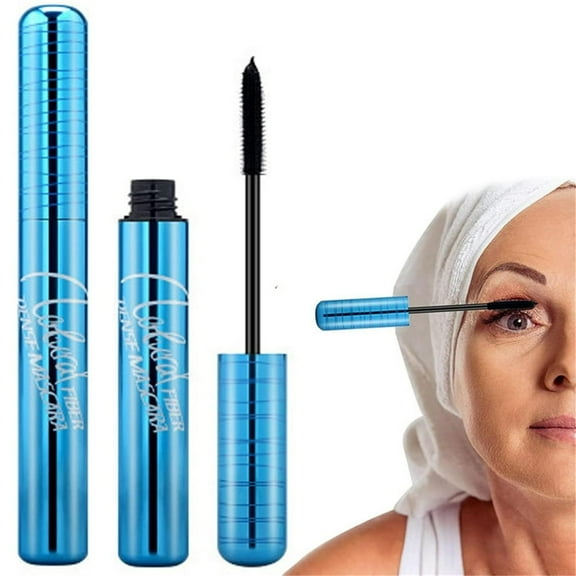 Mascara for Women Mascara for Older Women 60 Plus with Thinning Lashes Waterproof Volumizing Hypoallergenic Mascara for Sensitive Eyes Natural Slim Silicone Brush Head Lengthening Without Clumping 7ml