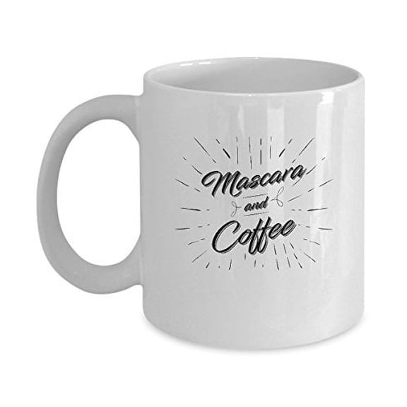 Mascara 11 oz Coffee Mug - Gift Set for Women White Ceramic