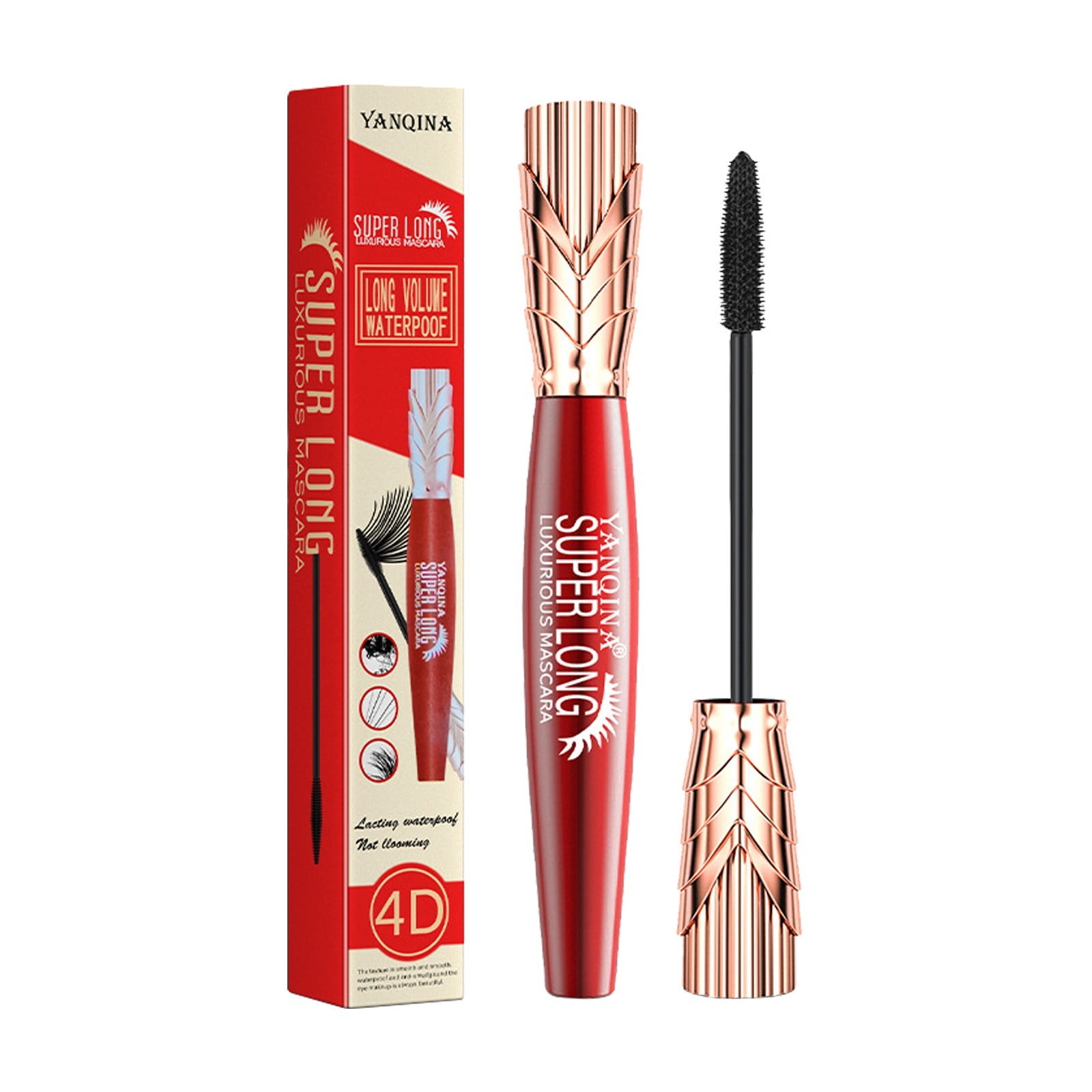 Mascara clearance 4d Fiber Mascara, Fiber Long Curly, No Dizzy , Crown