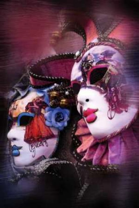 Mascarada III Canvas Art - John Warren (12 x 18)