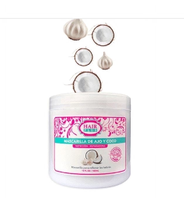 Nourishing Coconut and Garlic Hair Mask with Vitamin E and Castor Oil – Moisturizing and Frizz Control Formula