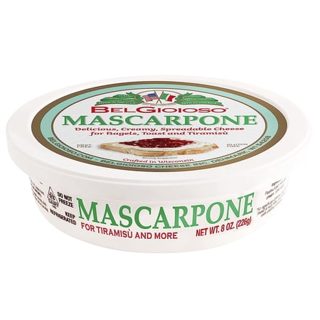 Mascarpone Creamy Spreadable Cheese, Gluten Free, Kosher, 8 Ounces (Pack Of 12)