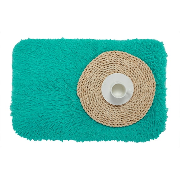Mascarry Shaggy Fluffy Area Rug for Living Room, Ultra Soft Bedside Bedroom Carpets, Blue