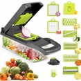 thumbnail image 1 of Mascarry Vegetable Chopper, 12 in 1 Multifunctional Vegetable Slicer with Container, Cutter Dicer for Vegetable & Fruit, 1 of 6