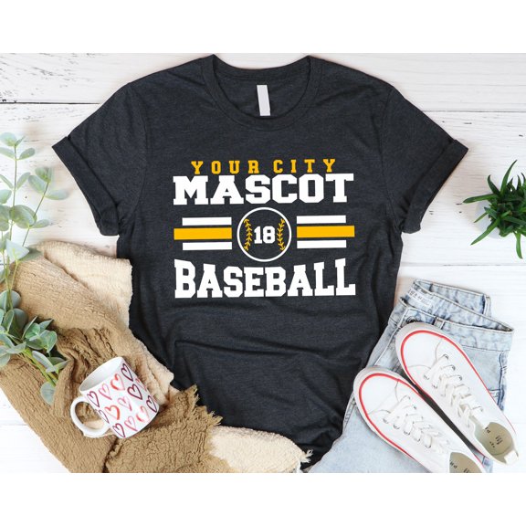 Mascot Baseball Shirt Game Day Shirt Baseball Tshirt Baseball Gift Mascot Shirt Mascot Gif