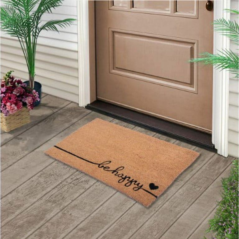 https://i5.walmartimages.com/seo/Mascot-Hardware-28-x-18-Door-Mat-Indoor-Outdoor-Doormats-Welcome-Mats-Front-Door-Be-Happy-Doormat-Rug-Black-White-Entrance-Non-Slip-Easy-Clean-Entryw_43ccc800-0c6f-4828-a6f4-673f79b1a29b.a38269cd8d9e03188612a89820e6e08c.jpeg?odnHeight=768&odnWidth=768&odnBg=FFFFFF