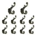 thumbnail image 1 of Mascot Hardware Antique Brass Floral Scroll Hat & Coat Hook - Pack of 10, 1 of 10