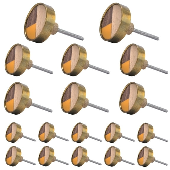 Mascot Hardware Athena 1-3/5 In. Wood & Honey Cabinet Knob - Pack of 20