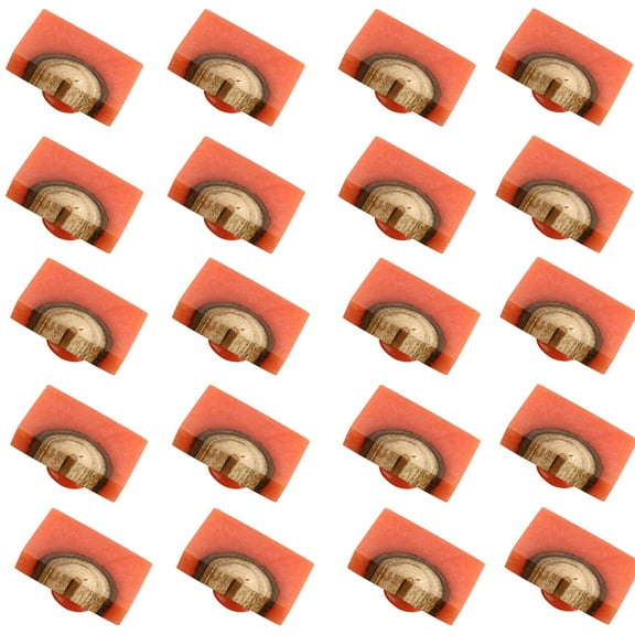 Mascot Hardware Beauty Art 1-2/3 In. Resin Orange & Wood Rectangle Cabinet Knob - Pack of 20