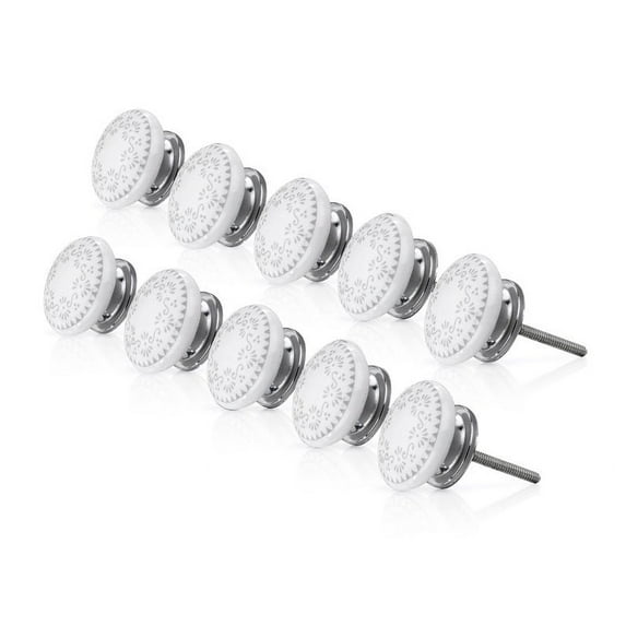 Mascot Hardware Brownsville Design 1-4/7 In. Ceramic Cabinet Knob - Pack of 10