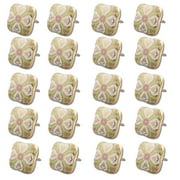 Mascot Hardware Ceramic Square 1-4/7 in. Green & Gold Drawer Cabinet Knob - Pack of 20