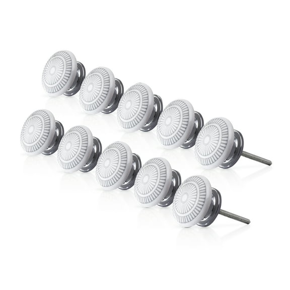 Mascot Hardware Cobble Rosette 1-3/5 In. Grey Cabinet Knob - Pack of 10