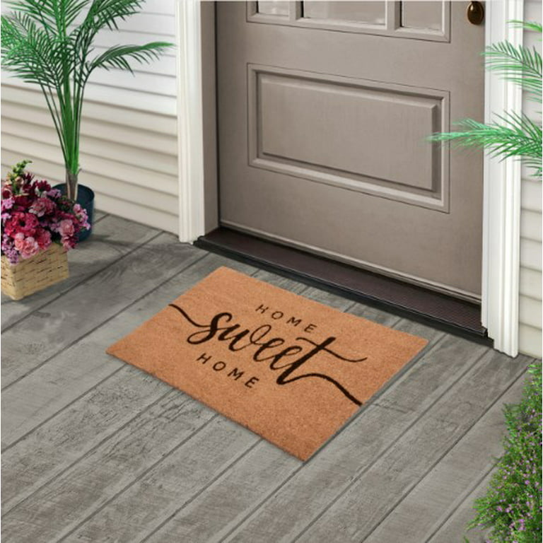 Mascot Hardware Coco Coir Home Entrance Door Mat – 28x18-in. Home Sweet  Home Welcome Mat - Heavy Duty Doormat for Outdoor & Indoor Use 