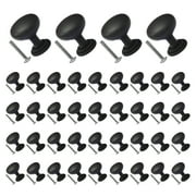 Mascot Hardware Elegant 1 in. Matte Black Round Metal Cabinet Knobs - Pack of 40