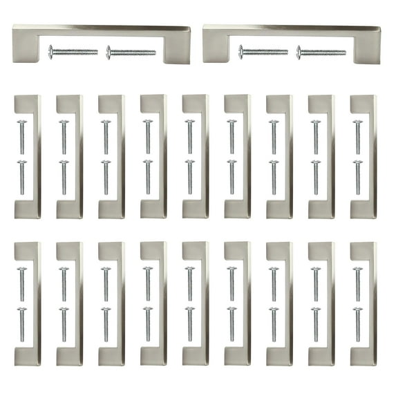 Mascot Hardware Flat Bar 3-3/4 In. (96Mm) Satin Nickel Drawer Pull - Pack of 20