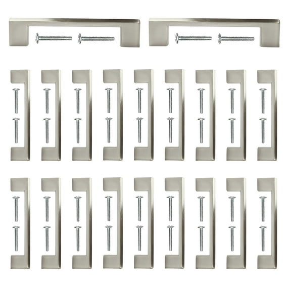 Mascot Hardware Flat Bar 3-3/4 In. (96Mm) Satin Nickel Drawer Pull - Pack of 20