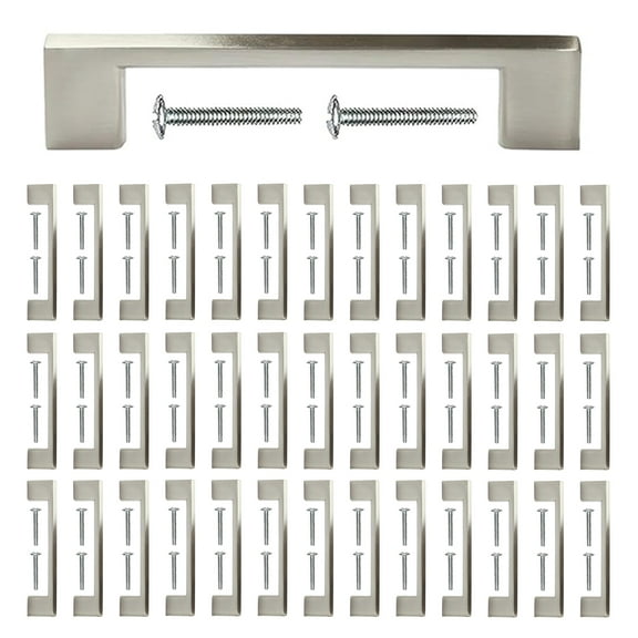 Mascot Hardware Flat Bar 3-3/4 In. (96Mm) Satin Nickel Drawer Pull - Pack of 40