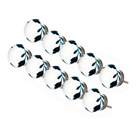 Mascot Hardware Floral Basil 1-1/2 In. Round Cabinet Knob - Pack of 10